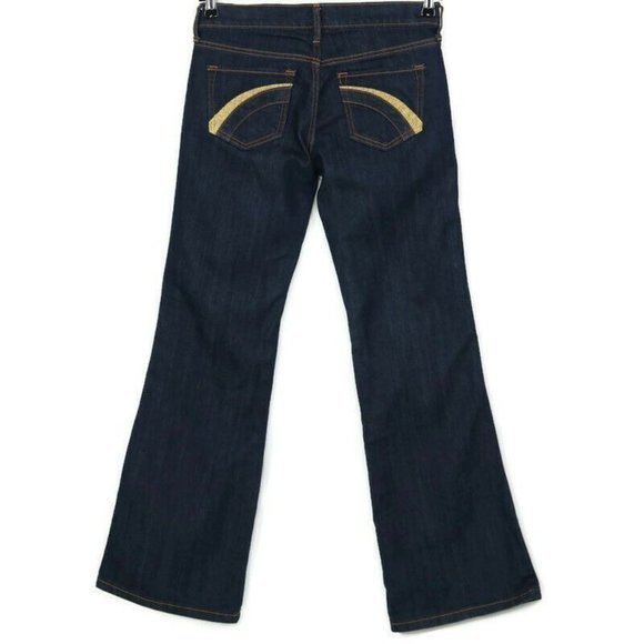 Old Navy The Diva Boot Cut‎ Flare Jeans Stretch Dark 4 x 32 Regular - Picture 1 of 9